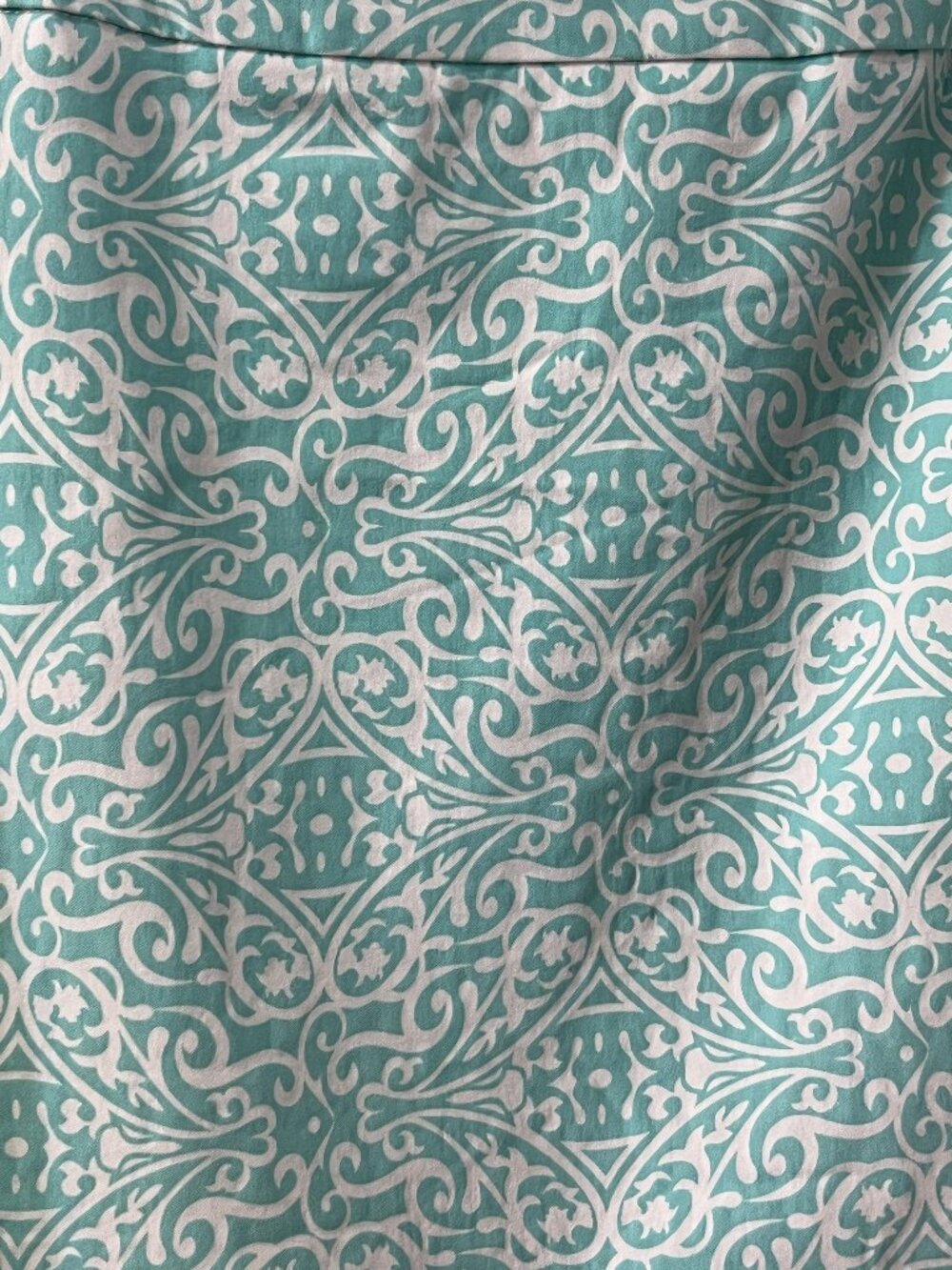 LuLu-B, Pull-on Skirt - Aqua-blue & White